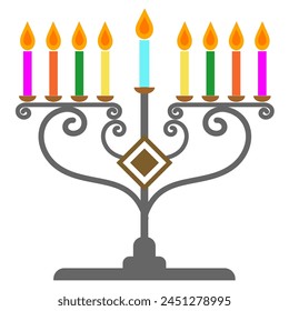 symbolic candlestick at a Jewish festival