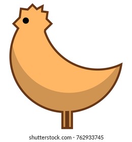 Symbolic chicken icon