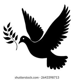 A symbolic Christian logo featuring a cross, a dove, and an open Bible. The dove rises like a flame from the scriptures, representing the Holy Spirit and the light of God’s word. This minimalist black