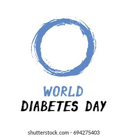 Symbolic circle - blue - World Diabetes Day