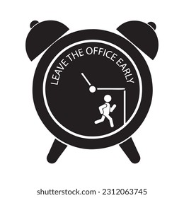 Symbolic clock to the theme Leave the Office Early