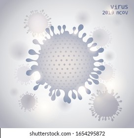 Imagen simbólica (condicional) de un virus, o Coronavirus (2019-nCoV) ilustración vectorial.