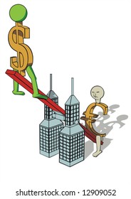 It is a symbolic depiction of dollar increase.