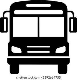 The symbolic design represents a bus icon.