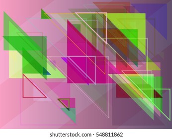 symbolic draft above drawing, report of mixed triangles vector background