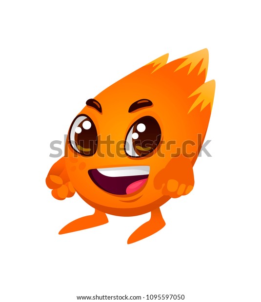 Symbolic Drawing Fire Isolated Object On Stock Vector (Royalty Free ...