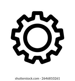 A Symbolic Gear Icon that Represents Various Elements in Technology and Engineering Fields