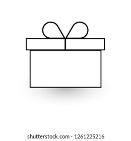 Symbolic gift box icon. Vector