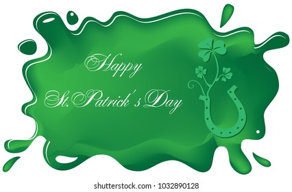 A symbolic grocery spot with holiday Happy St. Patrick's Day