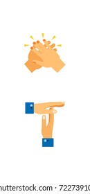 Symbolic hands icon set