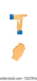 Symbolic hands icon set