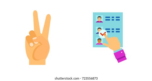 Symbolic hands icon set
