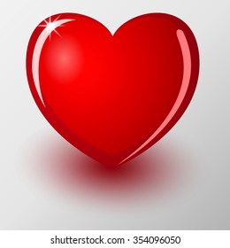 Symbolic heart, symbol of Valentines day, vector
