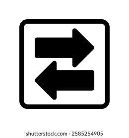 Symbolic Icon Representing Bidirectional Arrows and Two-Way Exchange