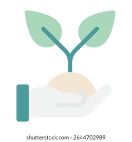 Symbolic icon representing growth, sustainability, and environmental care for eco-friendly branding and initiatives.