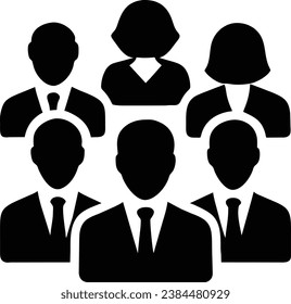 Symbolic icon that represents a group of business people
