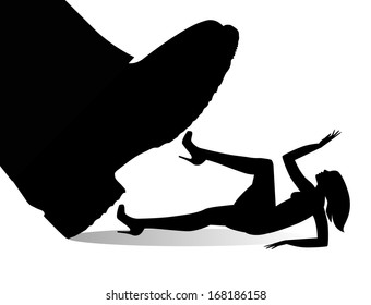 symbolic illustration on violence against women