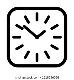 Symbolic image of analog clock. Vector illustration