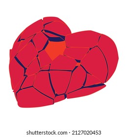 Symbolic image of a broken heart