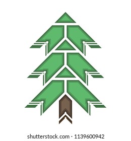 Symbolic image of Christmas tree for use in web graphics