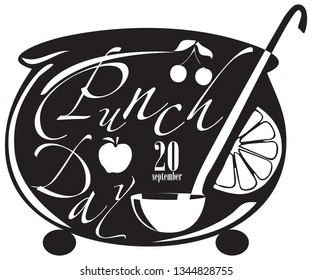 Symbolic image of the cup and ladle punch to Punch Day