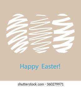 Symbolic image of Easter eggs. Greeting card, vector Eps 10