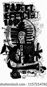 The symbolic image of an engine with a propeller