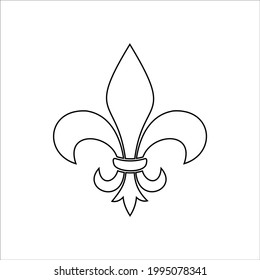 symbolic image Fluer de lis line art vector