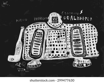 Symbolic image of a hockey goalie