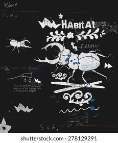 The symbolic image of the insect, which is called the beetle - deer.