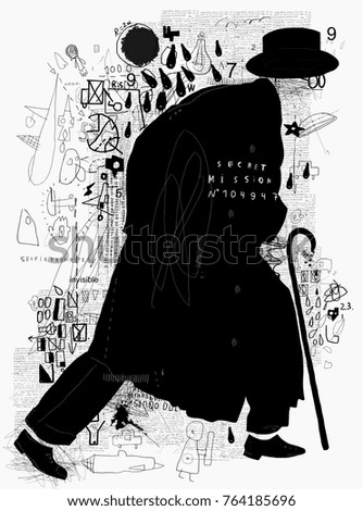 The symbolic image of an invisible man