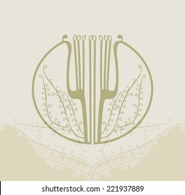 Symbolic image. Lyre.