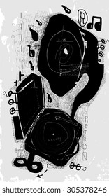 The symbolic image of an old gramophone.