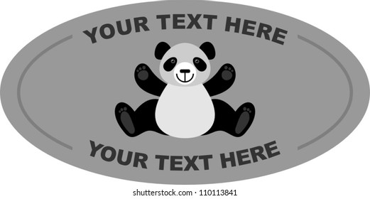 symbolic image of a panda, vector illustration