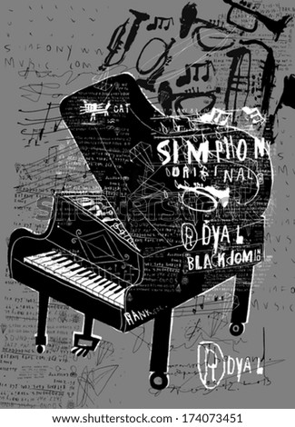 Symbolic image of the piano.  