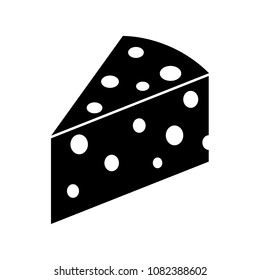 Symbolic image of a piece of cheese. Vector illustration