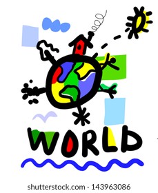 The symbolic image of planet earth. 