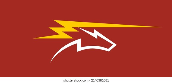 Symbolic image of a running unicorn