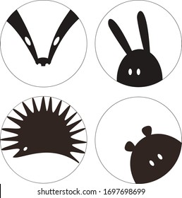 
Symbolic images of animals. Wildlife Icons.