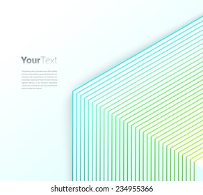 Symbolic Isometric parallel lines for for decorative minimal design content