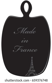 Symbolic kitchen cutting board with text Made in France