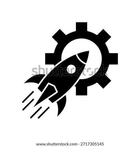 A symbolic line icon representing Deployment and product launch, perfect for startup releases and system implementation.