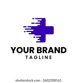 Symbolic Logo for Health Care Plus with Speed ​​Effect