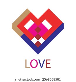 Symbolic Love: Abstract Logo Design with Heart-Shaped Inspiration