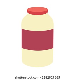 Symbolic medicine bottle contains medication isolated