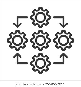 Symbolic Methods Outline Icon Vector Illustration