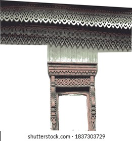 symbolic ornament of the Vyatichi of the Oryol region to protect the roof and windows
