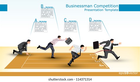 Symbolic presentation template of a business competition