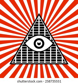 Symbolic Pyramid Graphics with The All-seeing Eye