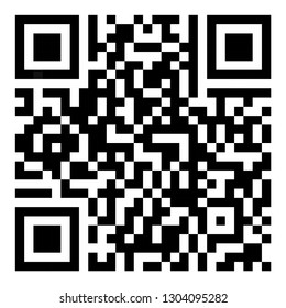 Symbolic QR code icon vector graphic. Barcode
